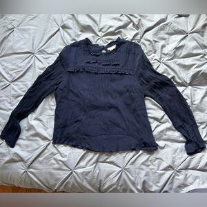 Boden Dark Blue Lace Blouse